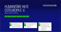 Desktop Screenshot of humanitaere-hilfe-osteuropa.de