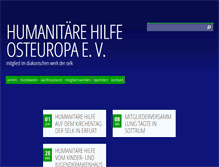 Tablet Screenshot of humanitaere-hilfe-osteuropa.de